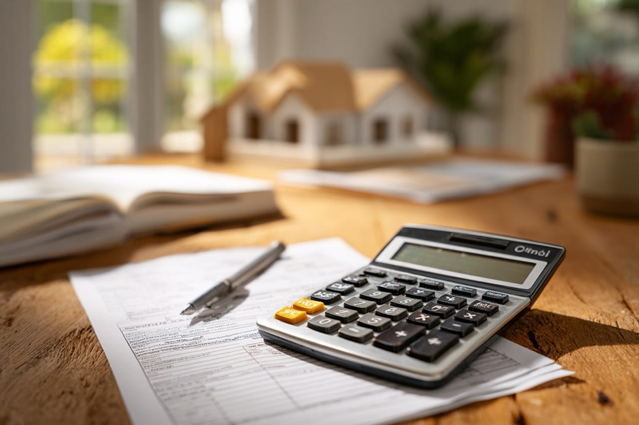 Maryland property with financial documents showing capital gains calculations