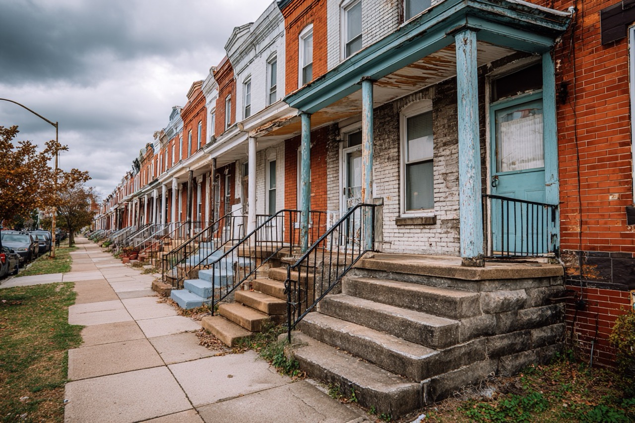 Staged Maryland foreclosure home interior ready for sale