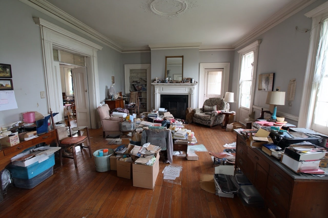 Virginia hoarder house requiring extensive cleanup and repairs
