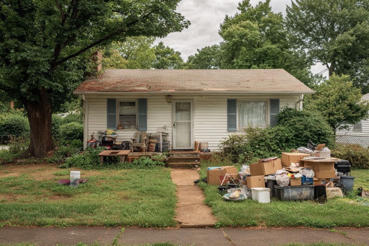 Selling a hoarder house in Virginia with accumulated belongings
