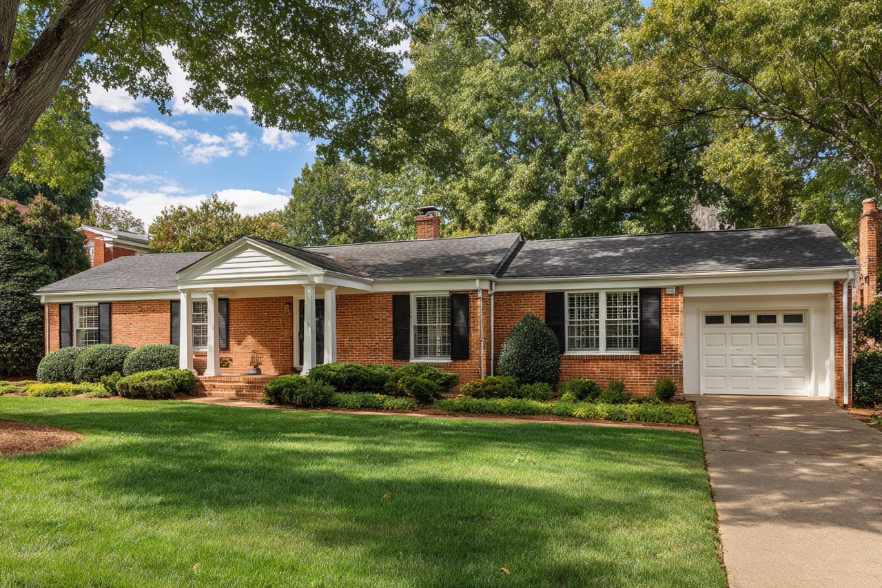 Traditional brick home in Virginia requiring property division during divorce