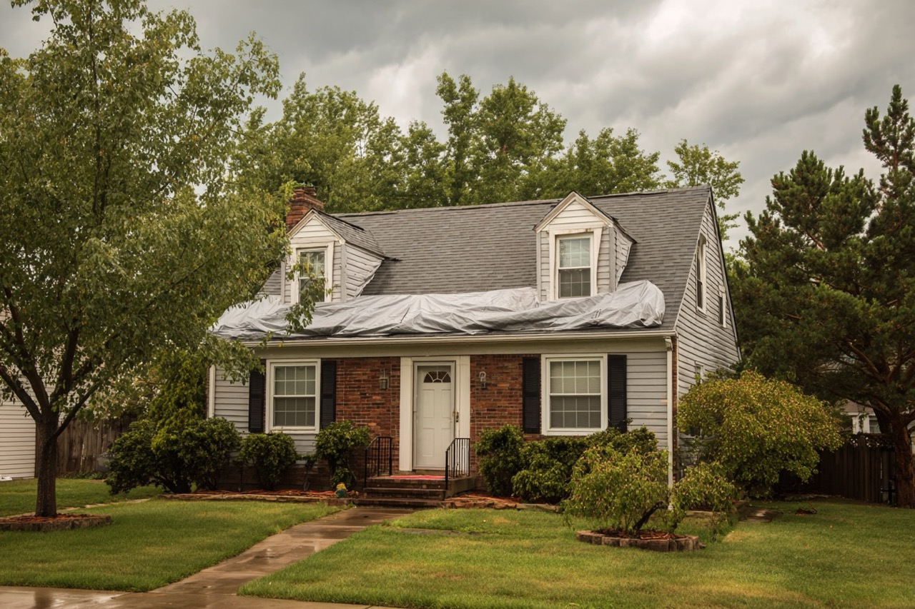 Maryland residential property with water damage from storms