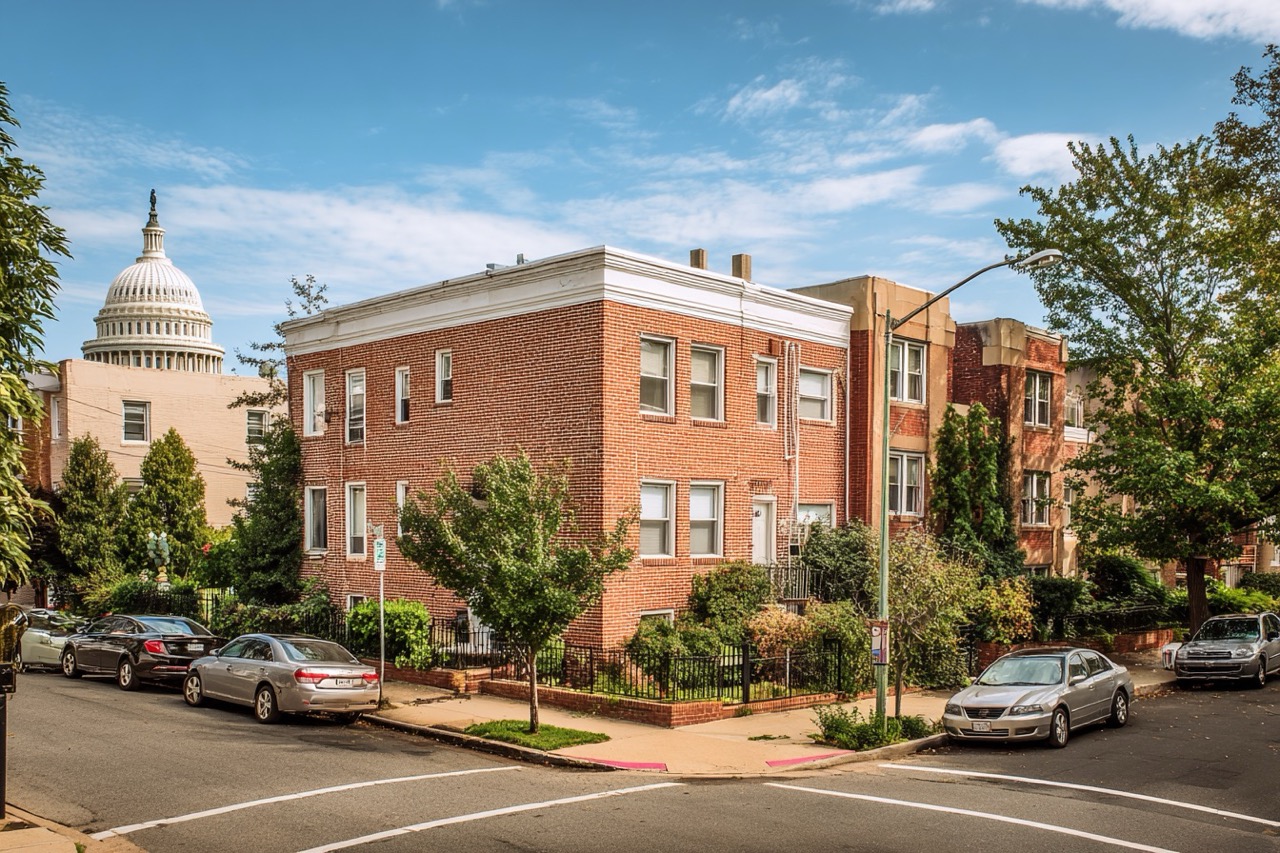 Washington DC rental property with view of Capitol building in background