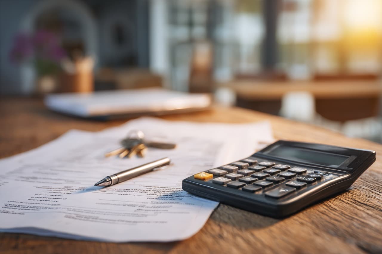 Financial documents and tax papers for selling rental property in Washington DC