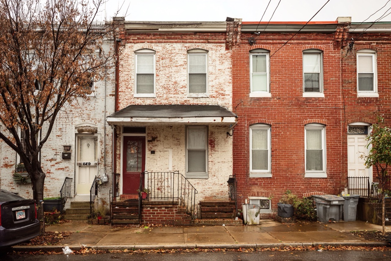 Tenant occupied rental property in Maryland showing traditional rowhouse architecture