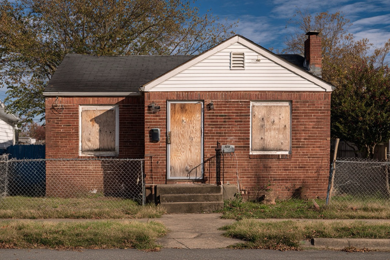 Secured vacant property in Virginia with proper maintenance and protection measures